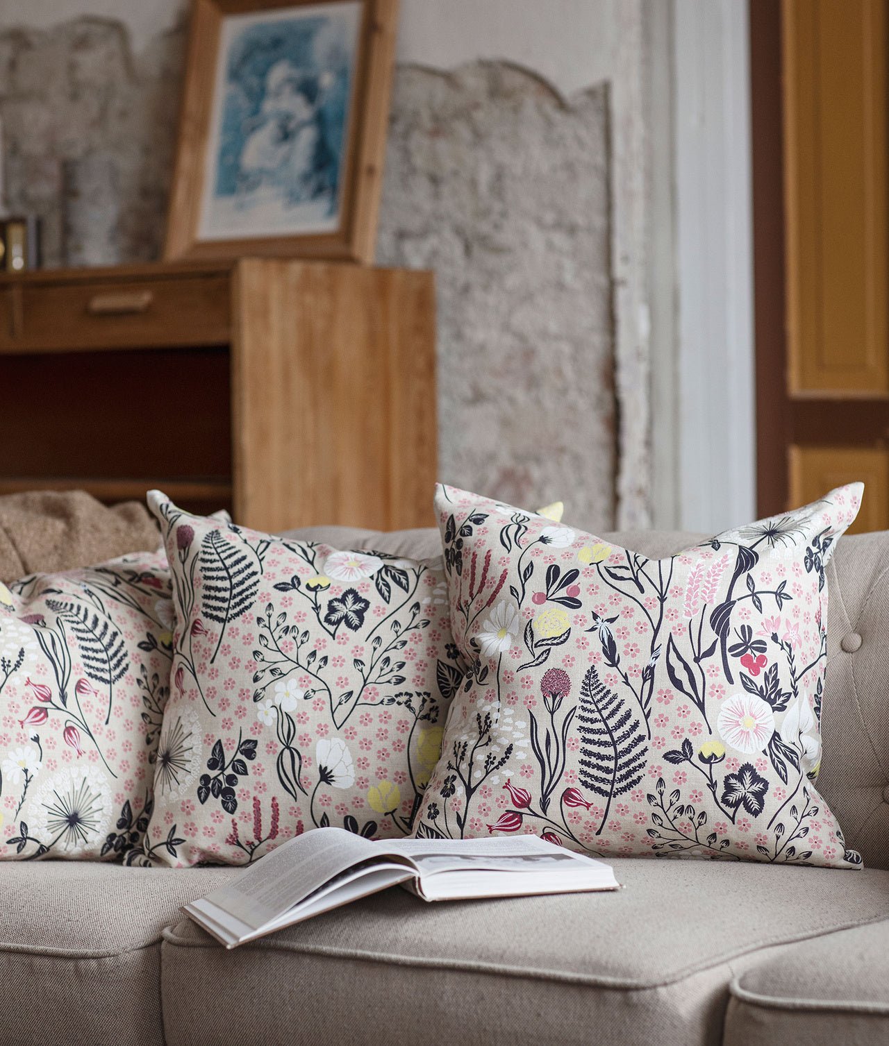 "FJELLFLORA" Natur putetrekk - Frösö Handtryck Scandinavia