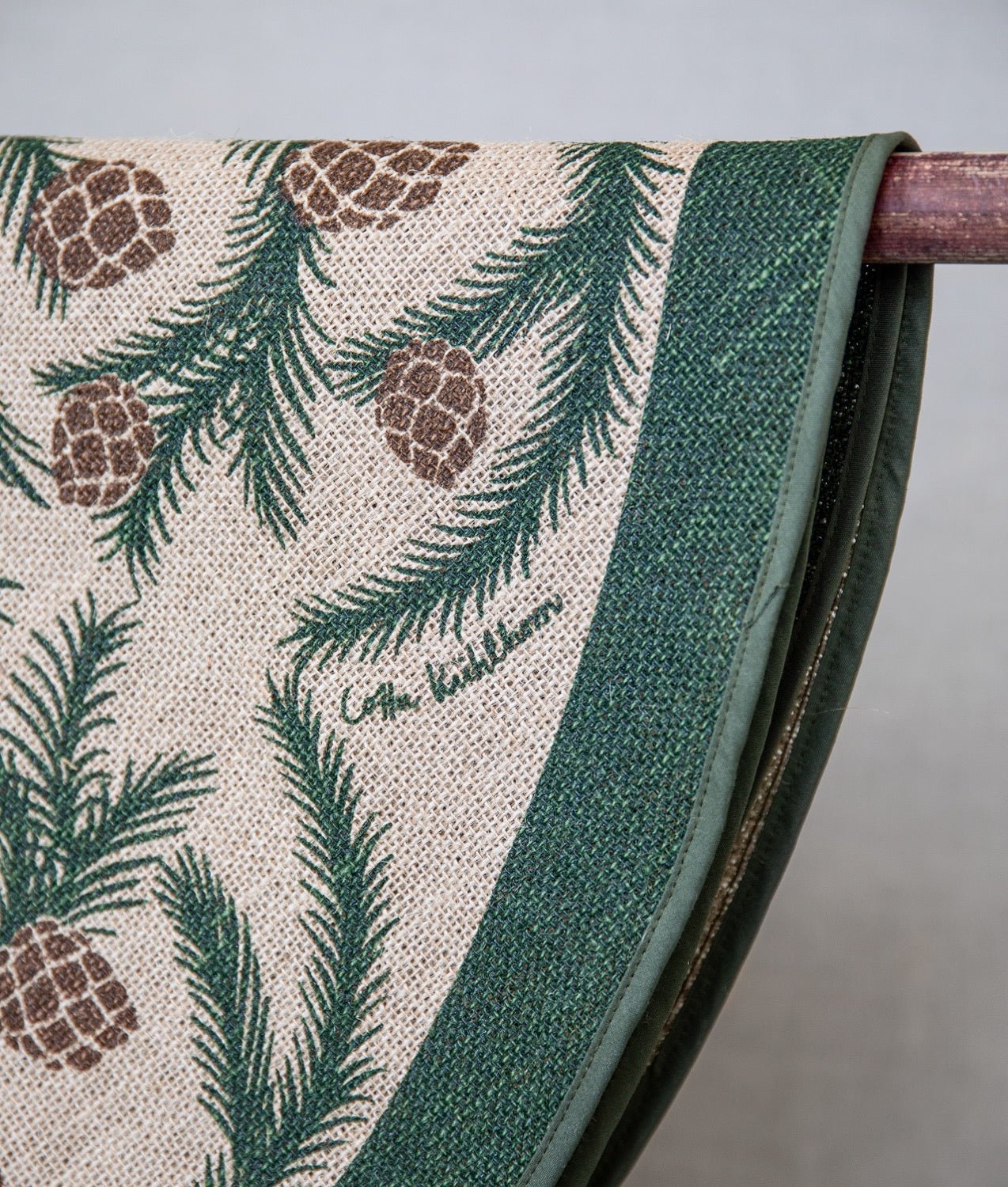 juletreteppe Jute "KOTTGIRLANG" Grønn - Frösö Handtryck Scandinavia