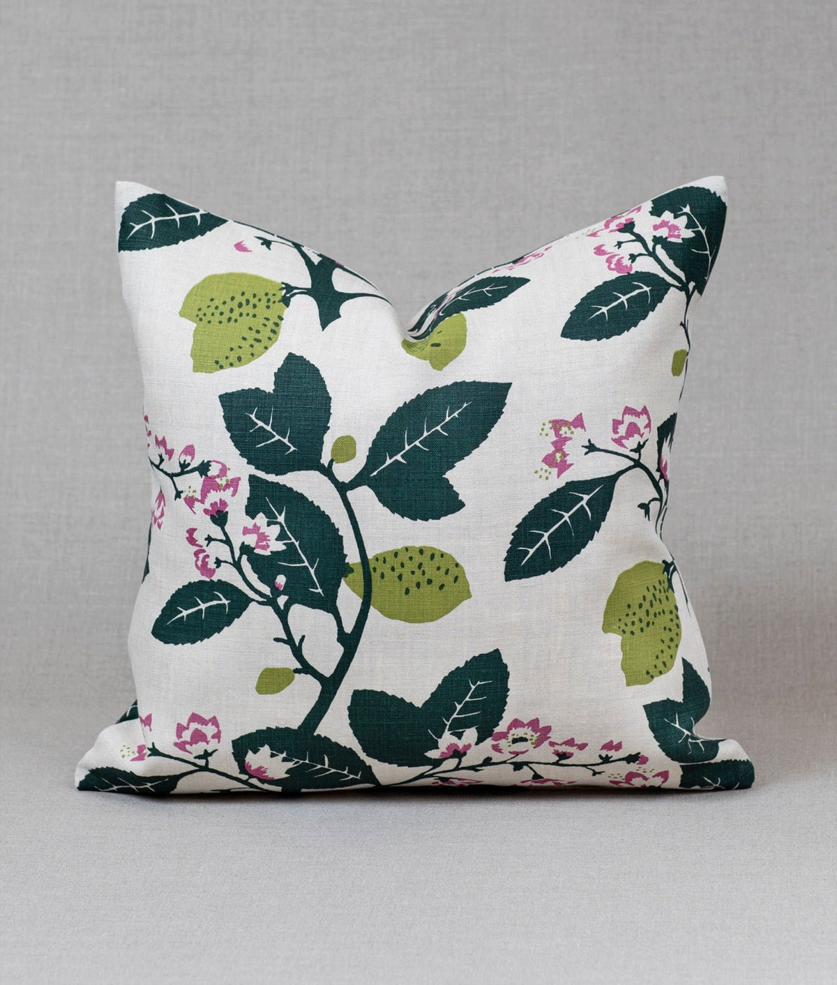 Kuddfodral “Citroner” 50x50 Linne Natur - Frösö Handtryck Scandinavia