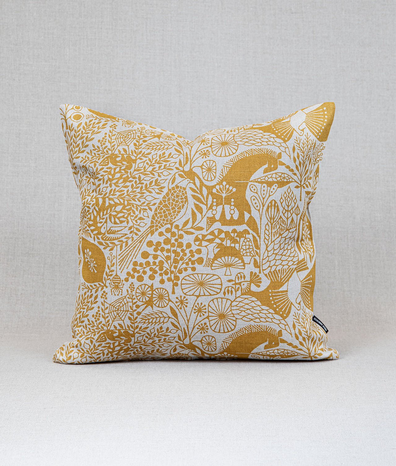 "MORI NO SEREI" Linne Lejongul/Natur Kuddfodral - Frösö Handtryck Scandinavia