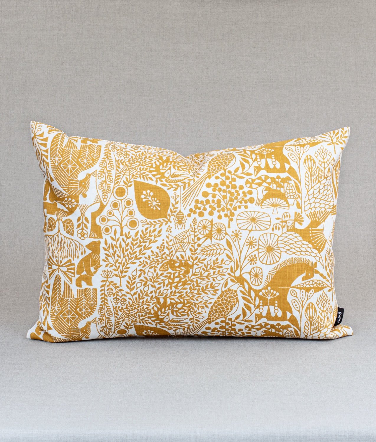 "MORI NO SEREI" Linne Lejongul/Vit Kuddfodral - Frösö Handtryck Scandinavia