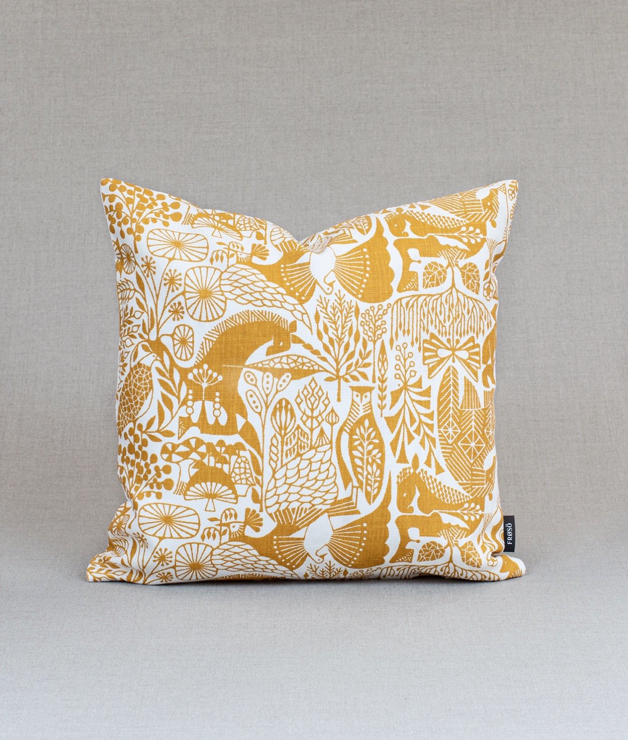 "MORI NO SEREI" Linne Lejongul/Vit Kuddfodral - Frösö Handtryck Scandinavia