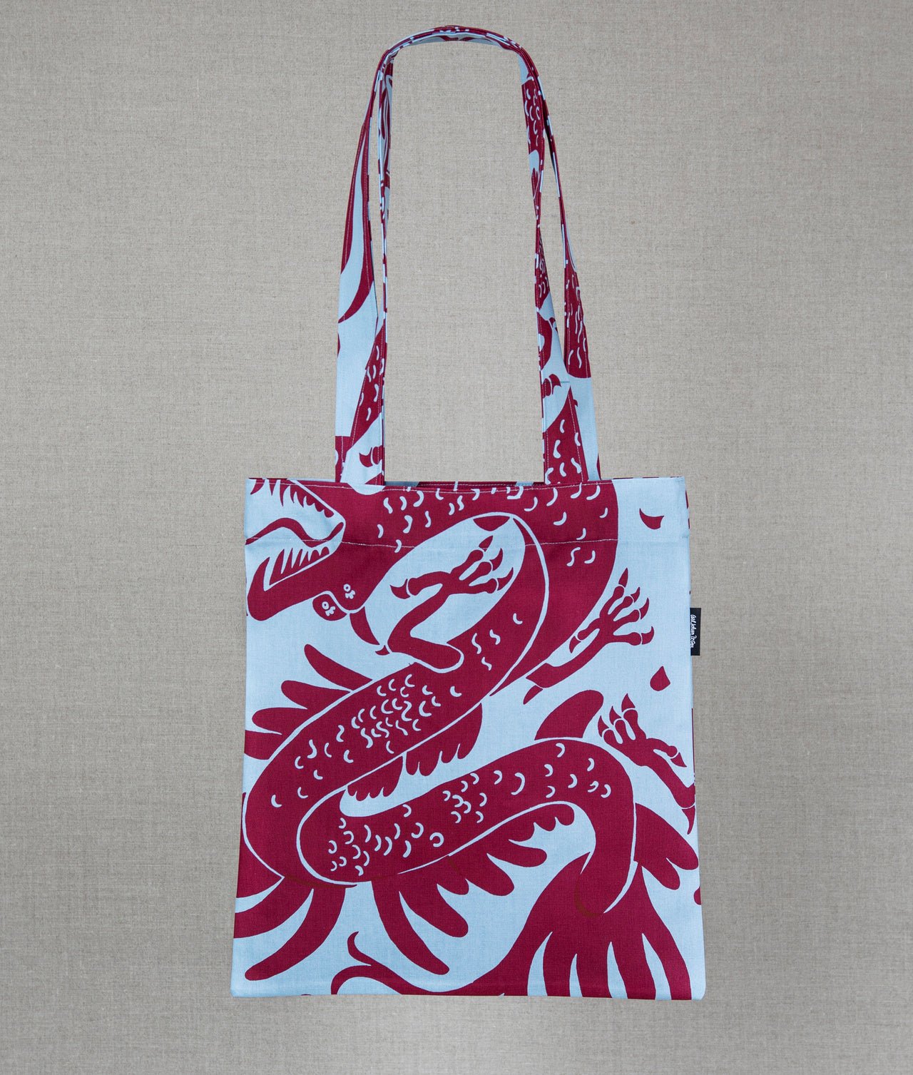 Cloth bag "DRAKAR" Red/Blue - Frösö Handtryck Scandinavia