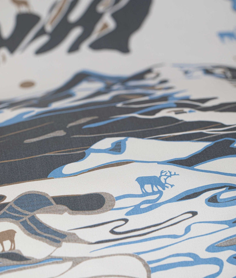 BomuldsstofFJÄLL" Blå - Frösö Handtryck Scandinavia