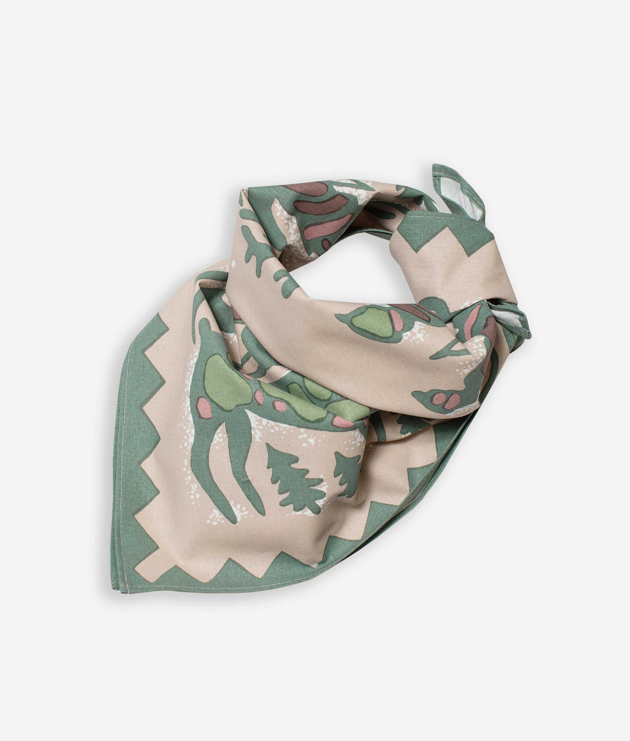 SCARF "SKADE & ULL" GRÖN BEIGE