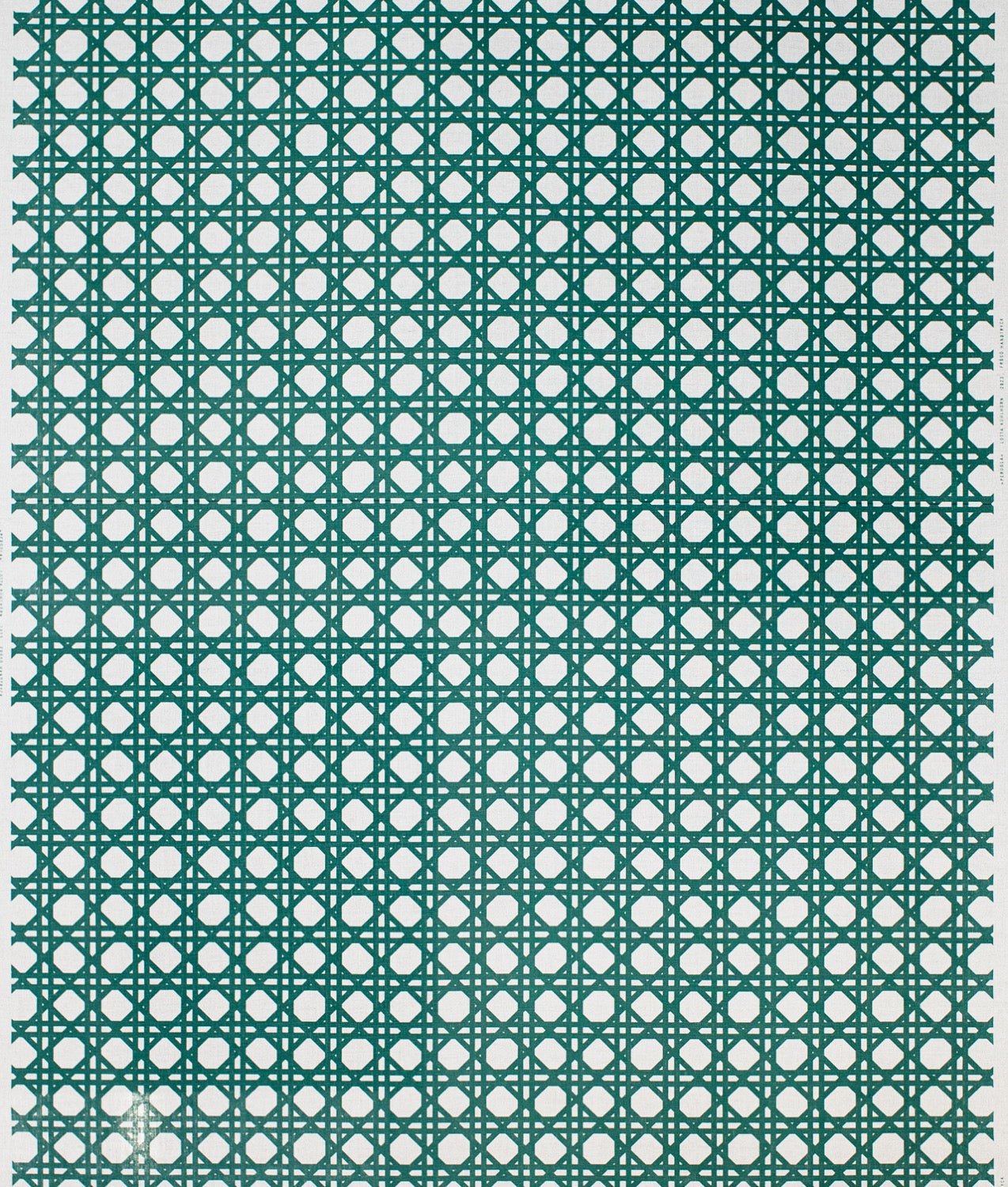 Linen fabric "PERGOLA" Green/Nature - Frösö Handtryck Scandinavia