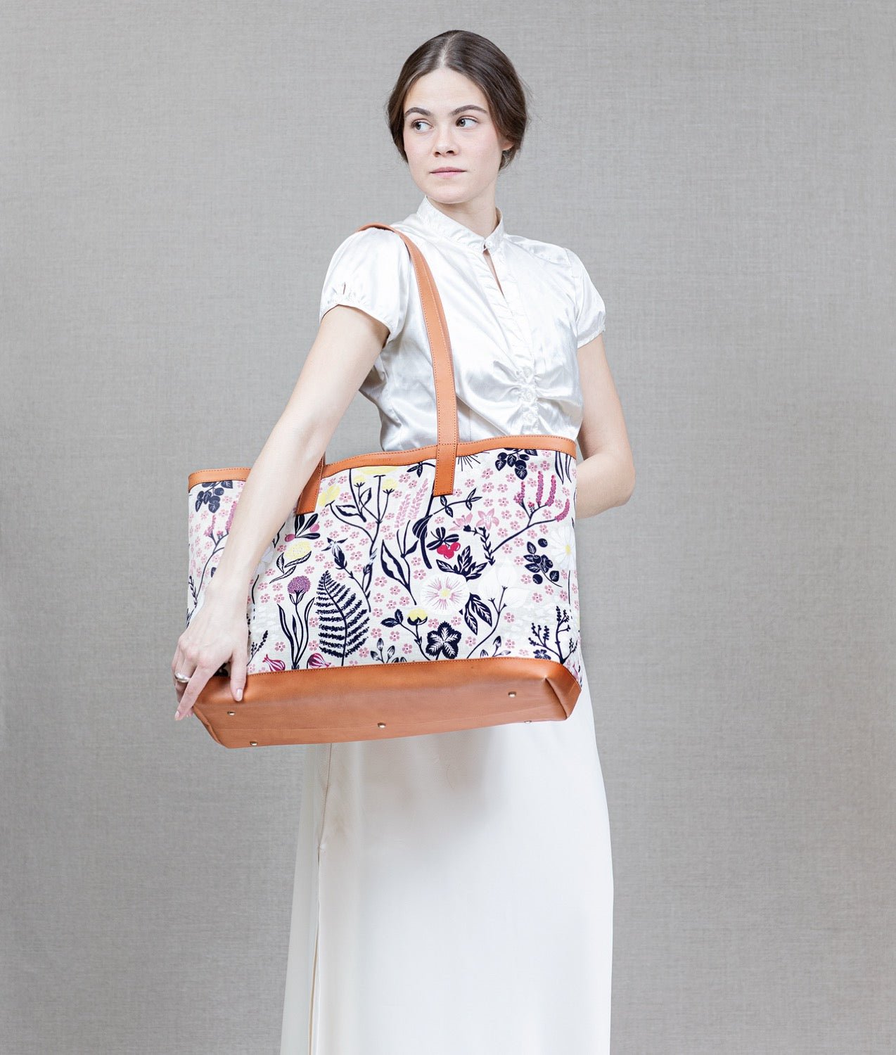 Tote MAJSAN "Fjällflora" Natur - Frösö Handtryck Scandinavia