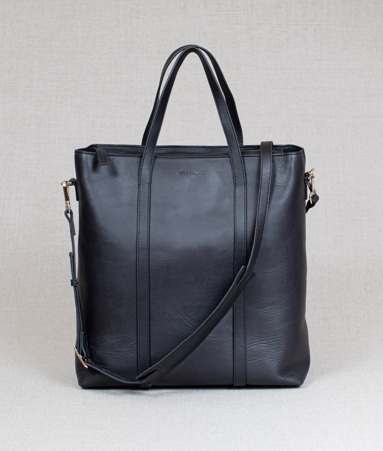 Veske "BUOYAN" Ros och Lilja " Svart - Frösö Handtryck Scandinavia