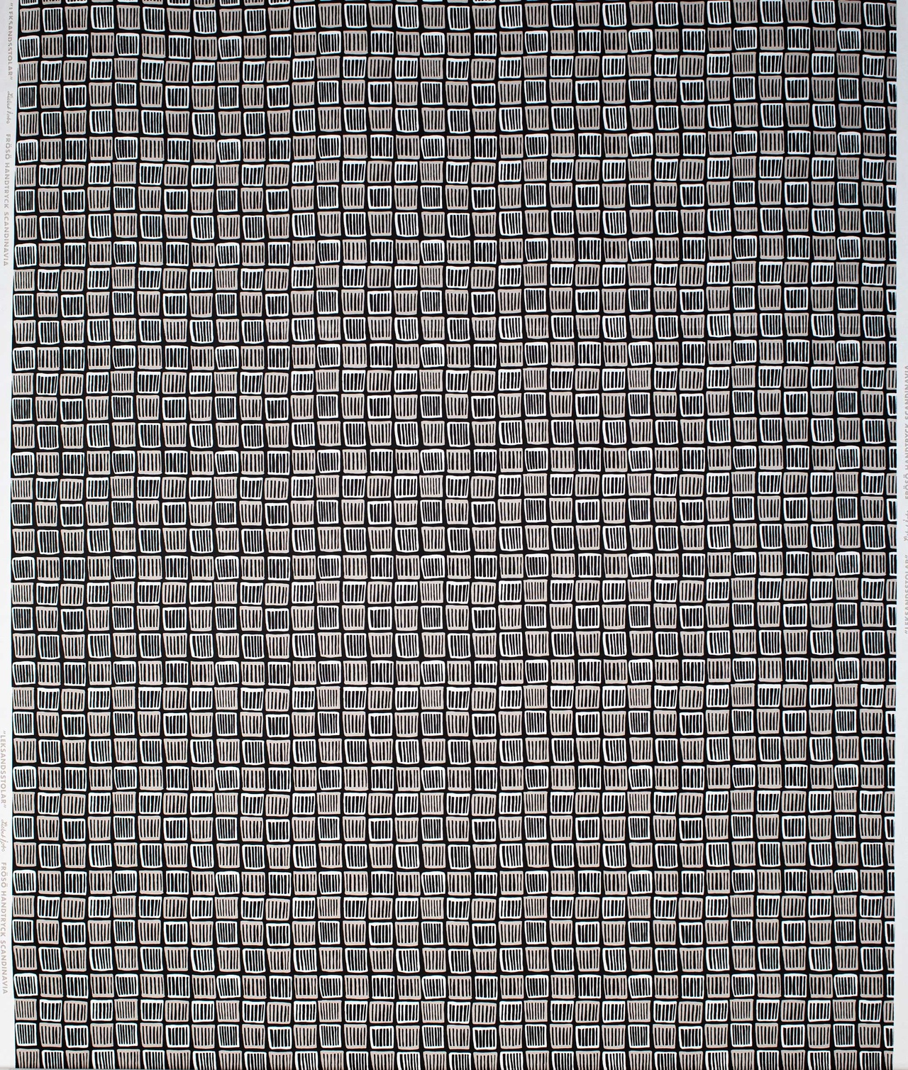Sample Cotton fabric ”Leksandstolar" Black