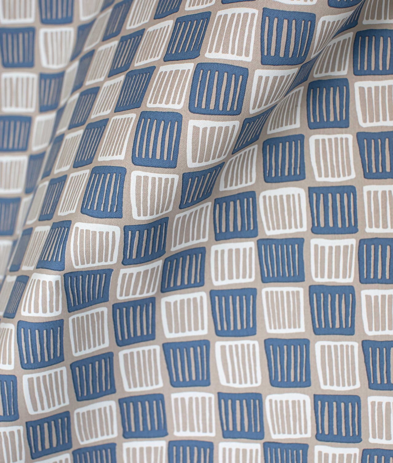 Sample Cotton fabric ”Leksandstolar Blue
