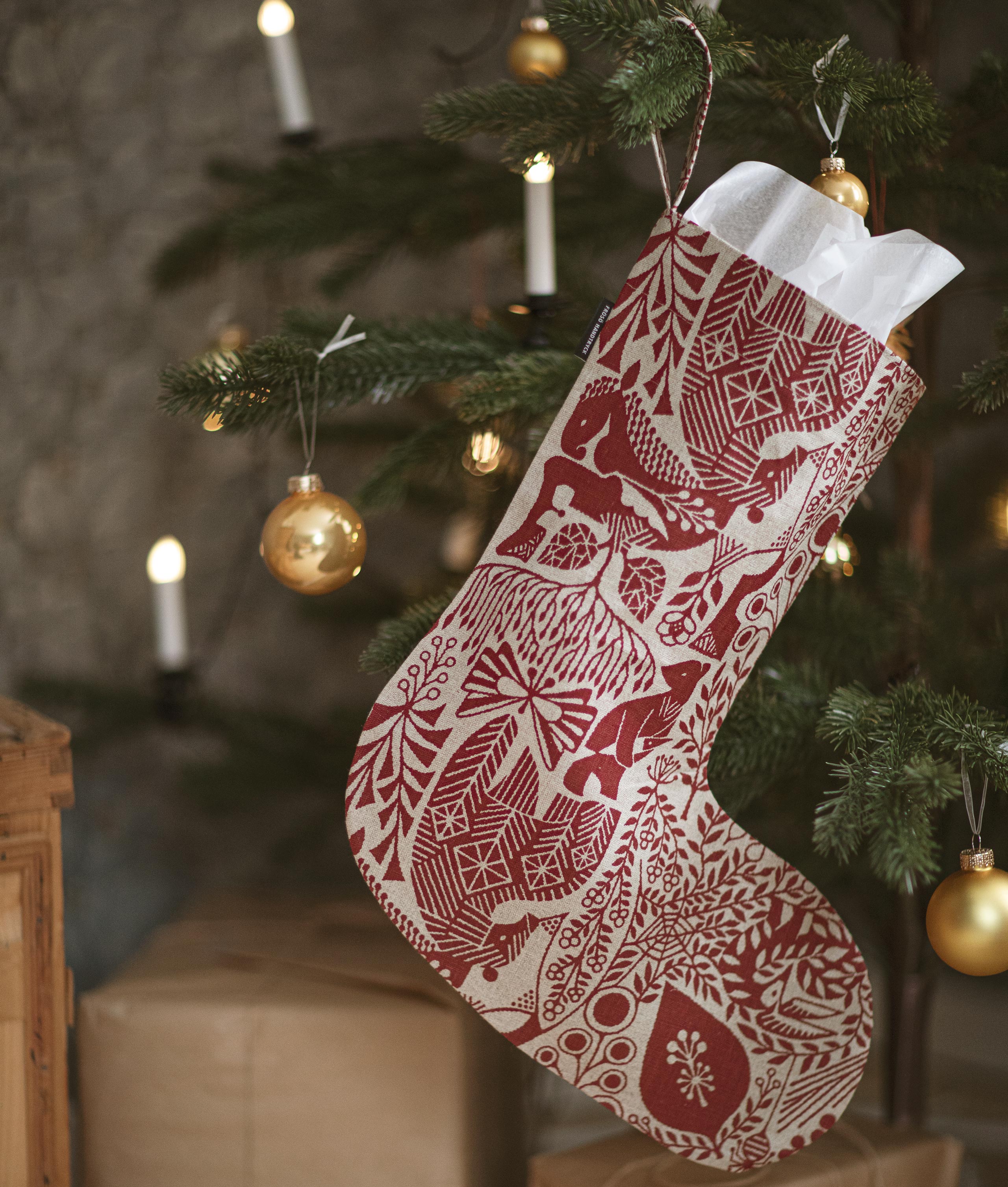 Christmas stocking "Mori no seirei" Red