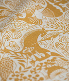 Fabric sample "MORI NO SEIREI" Mustard/Natural