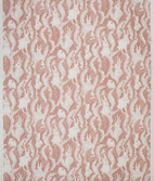 Linen fabric "Hares in hiding” Pink